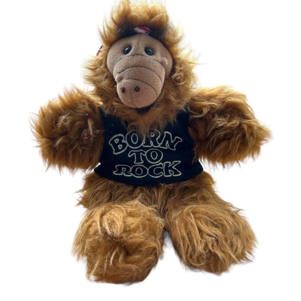 1988 ALF Alien Plush Hand Puppet Doll Rocker Born to‎ Rock